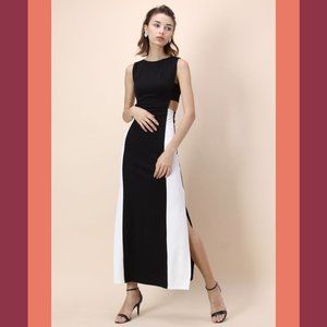 Chicwish Contrast Splendor Cutout Maxi Dress NWT
